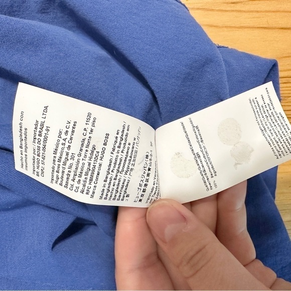 Boss Hugo Boss Blue Embossed Logo Lightweight Short Sleeve T Shirt Women Medium - Picture 8 of 12